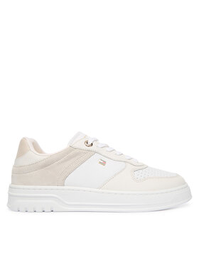 Tommy Hilfiger Zapatillas Tommy Hilfiger Th Sporty Cupsole Tumbled Ltr FW0FW09024 Écru