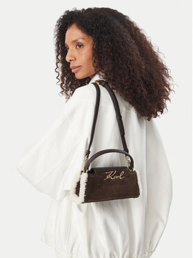 KARL LAGERFELD Torbica KARL LAGERFELD B4W30313 Tamno smeđa