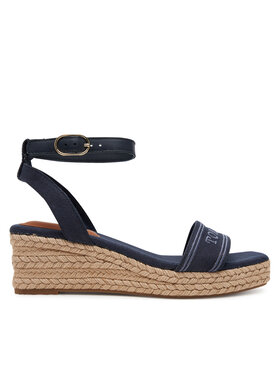 Tommy Hilfiger Espadrilles Tommy Hilfiger Tommy Hilfiger Espad Mid Wedge FW0FW08805 Dunkelblau