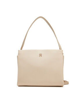 Tommy Hilfiger Kabelka Tommy Hilfiger Th Legacy Med Satchel AW0AW17173 Écru