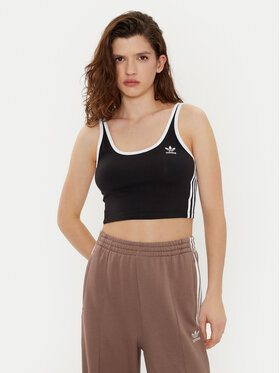 adidas adidas Топ adicolor 3-Stripes JD4612 Чорний Slim Fit