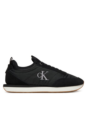 Calvin Klein Sneakers Calvin Klein Retro Runner Sock Laceup Mix Mat YW0YW02060 Schwarz
