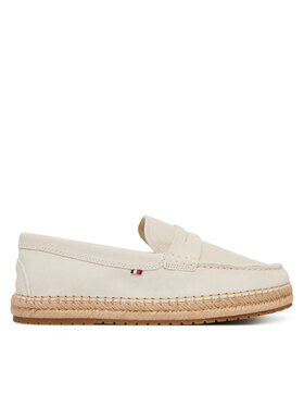 Tommy Hilfiger Espadryle Tommy Hilfiger Flexible Hilfiger Sde Espadrille FM0FM05794 Écru