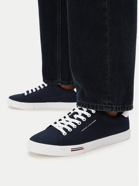 Tommy Hilfiger Tenis superge Tommy Hilfiger Vulc Core Rwb Long FM0FM05813 Mornarsko modra