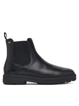 Tommy Hilfiger Ghete Jodhpur Tommy Hilfiger Th Flag Outdoor Chelsea Boot FW0FW09573 Negru