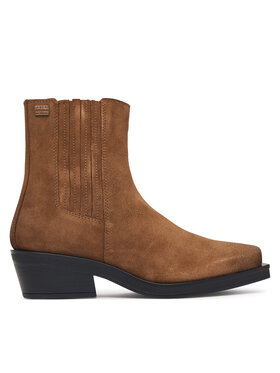 Tommy Jeans Μποτάκια Tommy Jeans Tjw Suede Cowboy Boots EN0EN03142 Καφέ