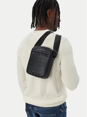 Tommy Hilfiger Saszetka Tommy Hilfiger Th Modern Monogram Mini Reporter AM0AM14844 Czarny