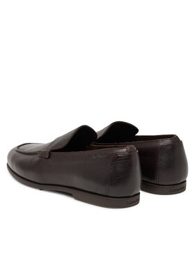 Calvin Klein Lordsy Calvin Klein Low Prof Loafer Txt Lth HM0HM02175 Brązowy ciemny