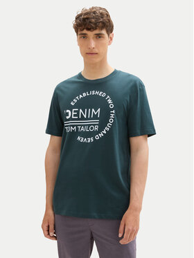 Tom Tailor Denim Tom Tailor Denim T-shirt 1043491 Zelena Regular Fit