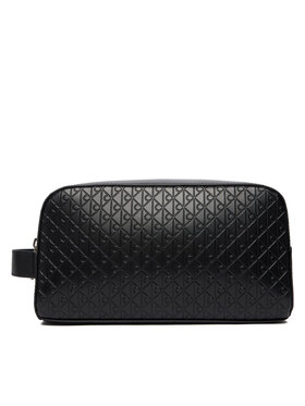 Calvin Klein Smink táska Calvin Klein Embossed Emblem Washbag LV04D1146G Fekete