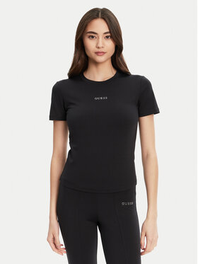 Guess Guess Футболка V5RI10 KCD02 Чорний Regular Fit