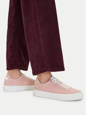 Tommy Hilfiger Sneakersy Tommy Hilfiger Washed Canvas Platform Trainers FW0FW09172 Růžová