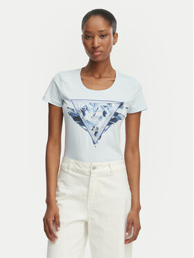 Guess Guess Camiseta W6GI11 K3026 Azul claro Regular Fit