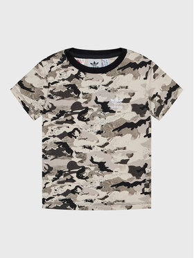 adidas adidas T-Shirt Allover HK0276 Μπεζ Regular Fit