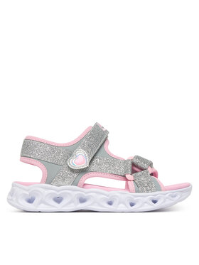 Skechers Босоніжки Skechers S-Lights: Heart Lights Sandal - Sugar Sparks 303114L/SLPK Срібний