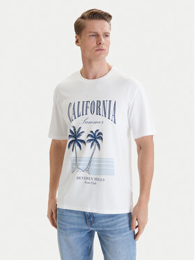 Beverly Hills Polo Club Beverly Hills Polo Club Camiseta W126-BHMTS-1020-01P Blanco Regular Fit