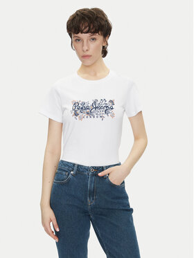 Pepe Jeans Pepe Jeans Футболка Rosalind PL506034 Білий Regular Fit