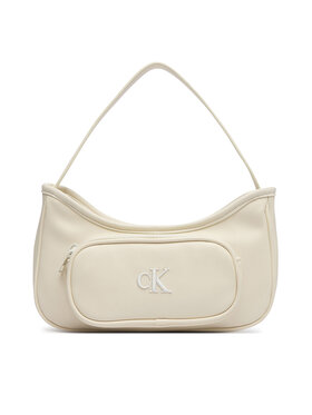 Calvin Klein Jeans Handtasche Calvin Klein Jeans Ck Shoulder Bag IU0IU00757 Creme