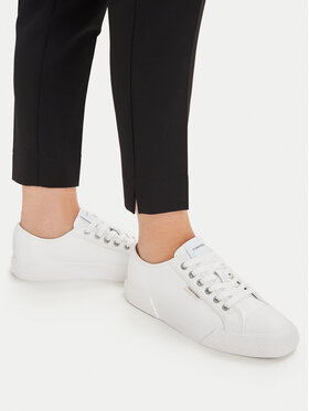 Calvin Klein Trampki Calvin Klein Vulc Lace Up Low Lth HW0HW03077 Biały
