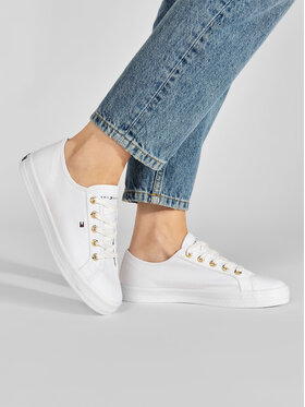 Tommy Hilfiger Teniszcipő Tommy Hilfiger Essential Nautical Sneaker FW0FW06512 Fehér
