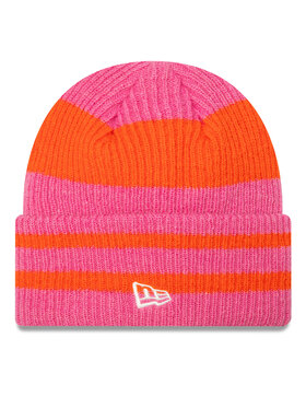 New Era Шапкa New Era Stripe Cuff Knit Beanie 60580763 Рожевий