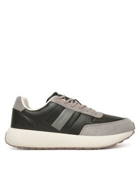 Calvin Klein Snīkeri Calvin Klein City Runner Laceup Tape Lth HM0HM02033 Melns