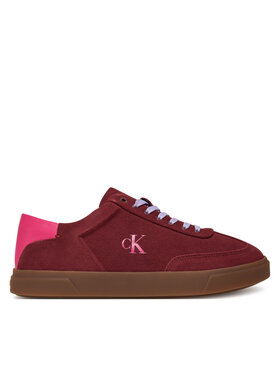 Calvin Klein Snīkeri Calvin Klein Low Pro Cups Lace Up Sue Mix Mg HW0HW02683 Bordo