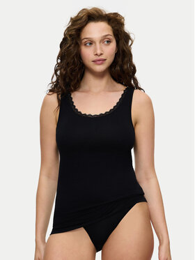 Triumph Triumph Топ Feel Of Cotton 10224975 Чорний Slim Fit
