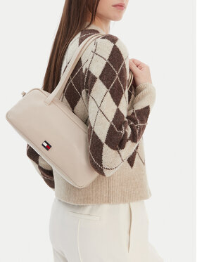 Tommy Jeans Handtasche Tommy Jeans Tjw City Shoulder Bag AW0AW18075 Creme