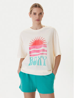 Roxy Roxy Футболка Hangloose Poster ERJZT06090 Світло-бежевий Loose Fit
