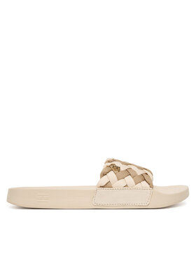 Tommy Hilfiger Šľapky Tommy Hilfiger Th Braided Pool Slide FW0FW09203 Béžová