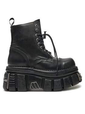 NEW ROCK Šņorzābaki NEW ROCK M-NEWMILI083-S37 Melns