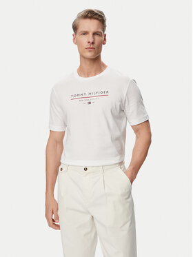 Tommy Hilfiger Tommy Hilfiger Camiseta Brand Love MW0MW44359 Blanco Regular Fit
