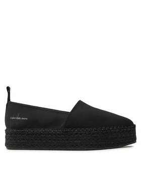 Calvin Klein Jeans Espadrile Calvin Klein Jeans Platform Espadrille Mix Ml Mtl YW0YW01622 Crna