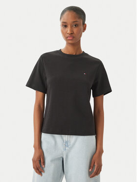 Tommy Hilfiger Tommy Hilfiger Camiseta WW0WW49646 Negro Boxy Fit