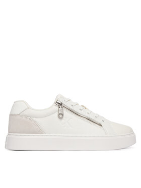 Calvin Klein Snīkeri Calvin Klein Classic Cup Laceup Zip Lth YM0YM01437 Balts