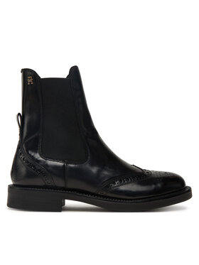 Tommy Hilfiger Боти тип челси Tommy Hilfiger Brogue Boot FW0FW09151 Черен
