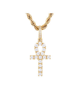 ICED STUFF Přívěšek ICED STUFF Micro Ankh Zlatá
