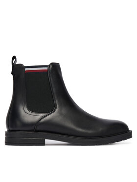 Tommy Hilfiger Členková obuv Tommy Hilfiger Cleated Hilifger W FM0FM05728 Čierna