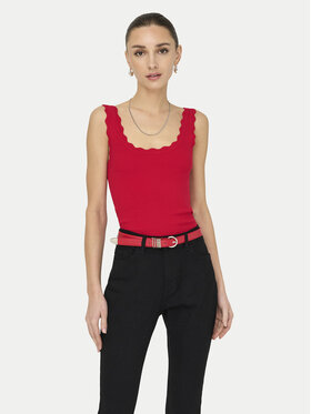 JDY JDY Топ Nanna 15290585 Червоний Slim Fit