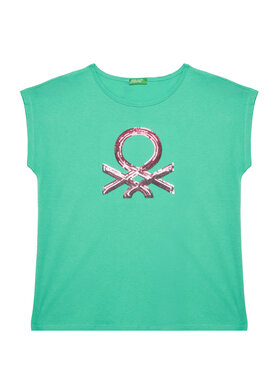 United Colors Of Benetton United Colors Of Benetton Футболка 3I1XC10P1 Зелений Regular Fit