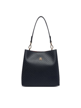 Tommy Hilfiger Rankinė Tommy Hilfiger Th Icon Shoulder Bag Mono AW0AW19000 Tamsiai mėlyna