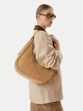 Calvin Klein Ročna torba Calvin Klein Bold Ck Crescent LV04F3427G Bež