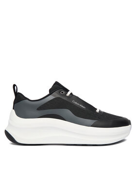 Calvin Klein Sneakersy Calvin Klein Chunky Runner Laceup Mix Aop YW0YW02077 Černá
