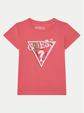 Guess Guess Marškinėliai K5RI16 K6YW4 Rožinė Regular Fit