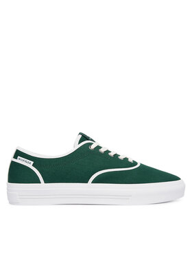 Tommy Hilfiger Tenisówki Tommy Hilfiger Th Vulc Cup Long Lace Canvas FM0FM05874 Zielony