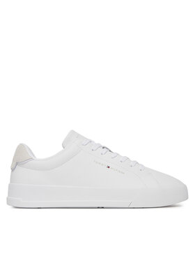 Tommy Hilfiger Sneakersy Tommy Hilfiger Th Court Lth Detail Ess FM0FM05367 Biały