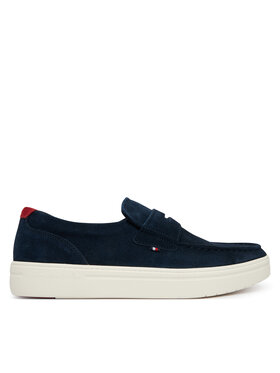 Tommy Hilfiger Halbschuhe Tommy Hilfiger Modern Light Hybrid Suede Loafer FM0FM05786 Dunkelblau