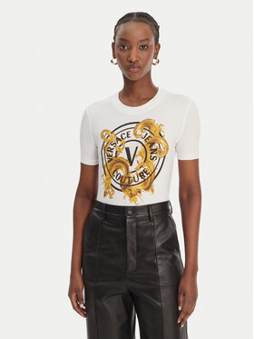 Versace Jeans Couture Versace Jeans Couture Camiseta 80HAHE01 CJ02E Blanco Slim Fit