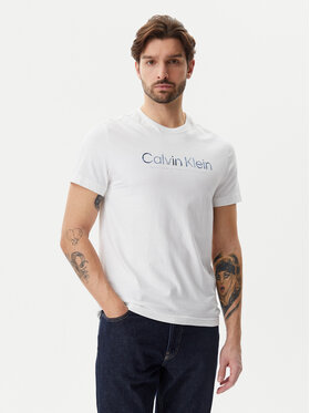 Calvin Klein Calvin Klein T-shirt Satin Bonded Logo K10K114162 Bijela Regular Fit